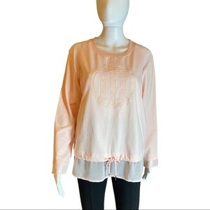 Tommy Hilfiger Layered-Look Monogrammed pink Top M